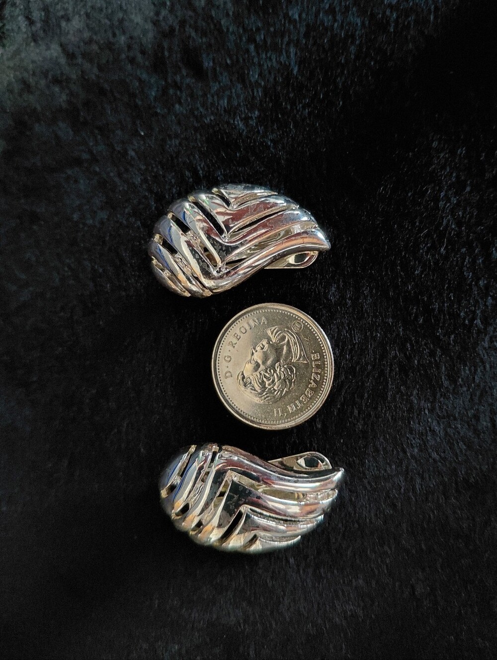 Elegant Silver-Tone Wave Clip Earrings - Classic
